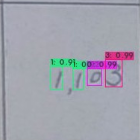 圖20、使用物件偵測辨識文數字結果